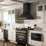 ZLINE 36" Autograph Black Stainless Wall Range Hood, BS655Z-36-G