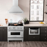 ZLINE 36" Autograph DuraSnow Stainless Steel Wall Range Hood 8654SNX-36
