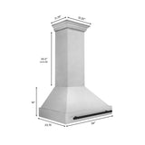 ZLINE 36" Autograph Edition DuraSnow Wall Range Hood 8654SNZ-36-MB