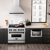 ZLINE 36" Autograph Edition DuraSnow Wall Range Hood 8654SNZ-36-MB