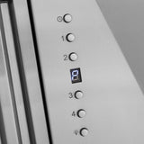 ZLINE 36" Autograph Stainless Wall Range Hood, White, Black accents, 8654STZ-WM36-MB