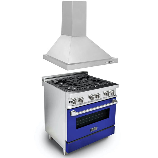 ZLINE 36" Bundle Range RA-BM-36 & Wall Range Hood KB-36, 2KP-RABMRH36