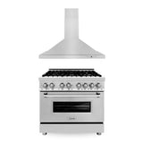 ZLINE 36" Bundle Range RA36 & Wall Range Hood KB-36, 2KP-RARH36