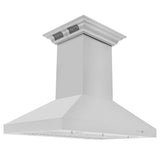 ZLINE CrownSound‚ Ducted Vent Island Mount Range Hood in Stainless Steel, Built-in Bluetooth Speakers, KL3iCRN-BT
