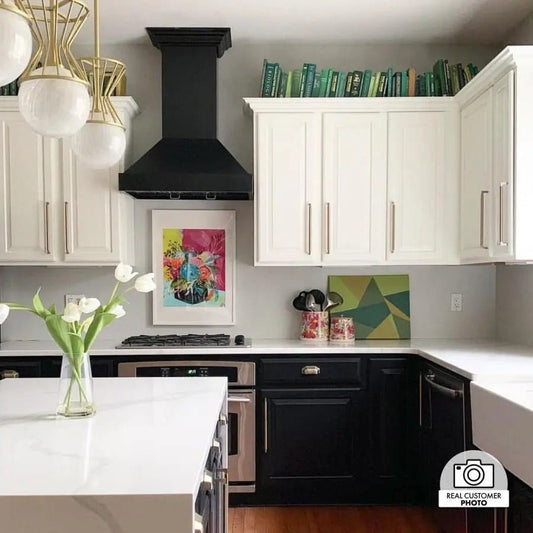 ZLINE 36" Designer Series Wooden Wall Range Hood in Black, KBCC-36