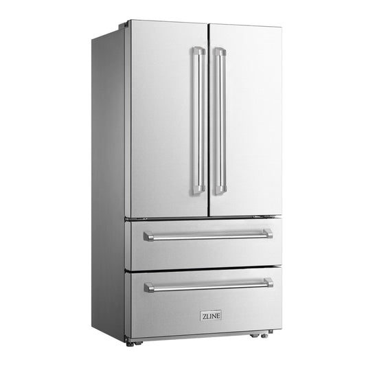 ZLINE 36" French Door Refrigerator with Ice Maker, Stainless Steel, RFM-36