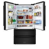 ZLINE 36" French Door Refrigerator,Ice Maker,Black Stainless,RFM-36-BS