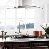 ZLINE 36" Gas Cooktop with 6 Gas Brass Burners and Black Porcelain Top RC-BR-36-PBT