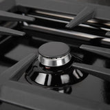 ZLINE 36" Gas Cooktop with 6 Gas Burners and Black Porcelain Top RC36-PBT