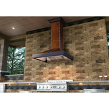 ZLINE 36" Hand-Hammered Copper Finish Wall Range Hood, 655-HBBBB-36
