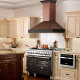 ZLINE 36" Hand-Hammered Copper Finish Wall Range Hood, 655-HBXXX-36