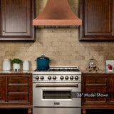 ZLINE 36" Hand-Hammered Copper Finish Wall Range Hood, 8632H-36