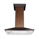 ZLINE 36" Hand Hammered Copper Island Range Hood, 8GL2Hi-36