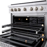ZLINE 36 in. 5.2 cu. ft. 6 Burner Gas Range with Convection Gas Oven in Stainless Steel, SGR36