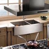 ZLINE 36" Island Mount Range Hood in Black Stainless Steel, BSKE2iN-36