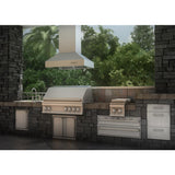 ZLINE 36" Outdoor Stainless Island Range Hood, 697i-304-36