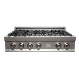 ZLINE 36" Porcelain Rangetop in Snow Stainless, RTS-36