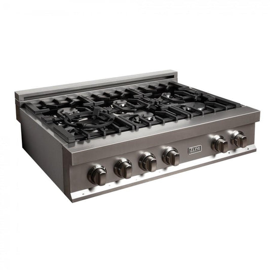 ZLINE 36" Porcelain Rangetop in Snow Stainless, RTS-36