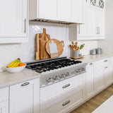 ZLINE 36" Porcelain Rangetop With 6 Gas Brass Burners, RT-BR-36