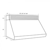 ZLINE 36" Recirculating Under Cabinet Stainless Range Hood, RK527-36