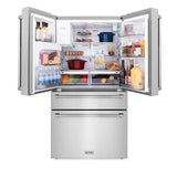 ZLINE 36" Refrigerator, Water, Ice Dispenser, Fingerprint Resistant, RFM-W-36