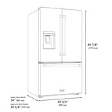 ZLINE 36" Refrigerator, Water, Ice Dispenser, Fingerprint Resistant, RSM-W-36-BS