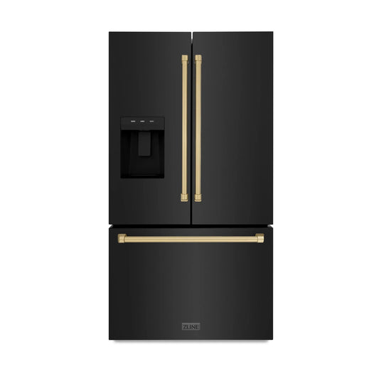 ZLINE 36" Refrigerator, Water, Ice Dispenser, Fingerprint Resistant, RSMZ-W-36-BS-CB