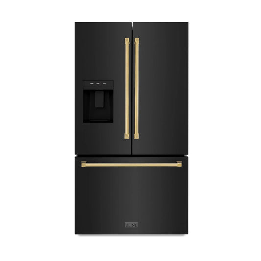 ZLINE 36" Refrigerator, Water, Ice Dispenser, Fingerprint Resistant, RSMZ-W-36-BS-G