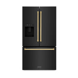 ZLINE 36" Refrigerator, Water, Ice Dispenser, Fingerprint Resistant, RSMZ-W-36-BS-G