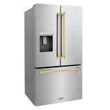 ZLINE 36" Refrigerator, Water, Ice Dispenser, Fingerprint Resistant, RSMZ-W-36-G