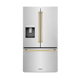 ZLINE 36" Refrigerator, Water, Ice Dispenser, Fingerprint Resistant, RSMZ-W-36-G