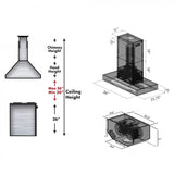 ZLINE 36" Remote Blower Stainless Island Range Hood, KECOMi-RS-36-400