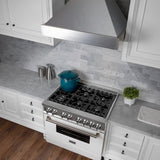 ZLINE 36" Snow Finish Stainless Range Hood with Snow Finish Shell, 8654SN-36