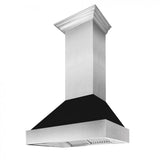 ZLINE 36" Snow Finish Wall Range Hood, Black Matte Shell, 8654BLM-36