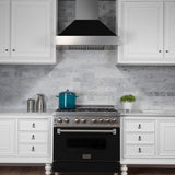 ZLINE 36" Snow Finish Wall Range Hood, Black Matte Shell, 8654BLM-36
