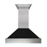 ZLINE 36" Snow Finish Wall Range Hood, Black Matte Shell, 8654BLM-36