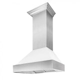 ZLINE 36" Snow Finish Wall Range Hood, White Matte Shell, 8654WM-36
