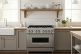 ZLINE 36" Stainless 4.6 cu.ft. 6 Gas Burner/Electric Oven Range, RA36