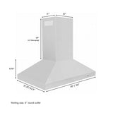 ZLINE 36" Stainless Steel Island Range Hood, KL3i-36