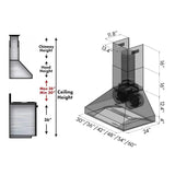 ZLINE 36" Stainless Steel Wall Range Hood 667-36