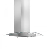 ZLINE 36" Stainless Steel Wall Range Hood with Crown Molding, KZCRN-36