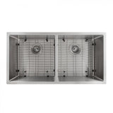 ZLINE 36" Undermount Double Bowl Sink in Stainless Steel, SR50D-36