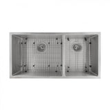 ZLINE 36" Undermount Double Bowl Sink in Stainless Steel, SR60D-36