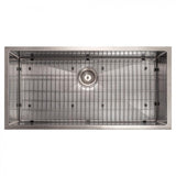 ZLINE 36" Undermount Single Bowl Sink DuraSnow Stainless Steel, SRS-36S