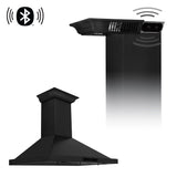 ZLINE 36" Wall Black Stainless Range Hood, Crown Speakers, BSKBNCRN-BT-36