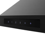 ZLINE 36" Wall Black Stainless Range Hood, Crown Speakers, BSKBNCRN-BT-36