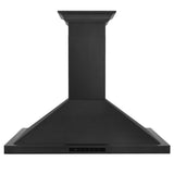 ZLINE 36" Wall Range Hood,  Black Stainless, Crown Molding, BSKBNCRN-36
