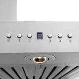 ZLINE 36" Wall Range Hood, Built-in CrownSound® Bluetooth Speakers, KECRN-BT-36