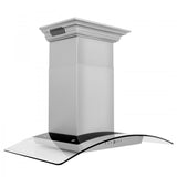 ZLINE 36" Wall Range Hood, Built-in CrownSound® Bluetooth Speakers, KZCRN-BT-36