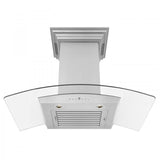 ZLINE 36" Wall Range Hood, Built-in CrownSound® Bluetooth Speakers, KZCRN-BT-36